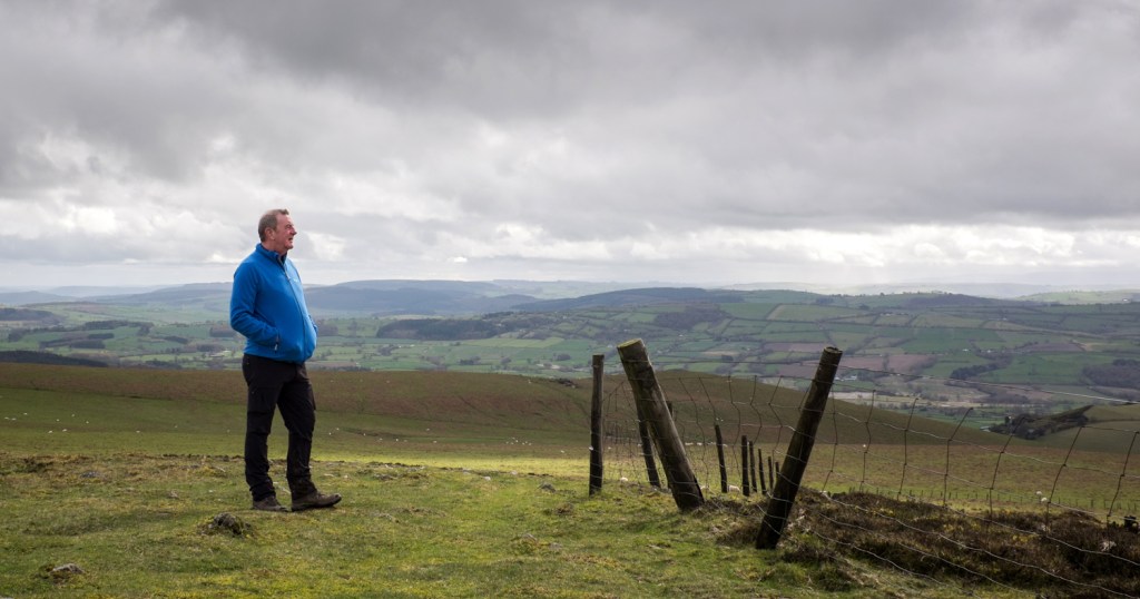 The summit of Corndon Hill, Montgomershire/Shropshire border